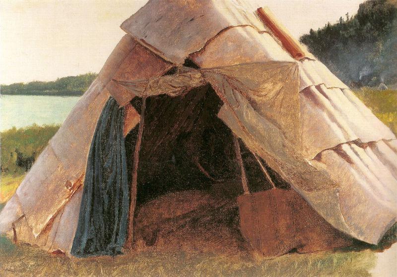 Eastman Johnson Ojibwe Wigwam at Grand Portage